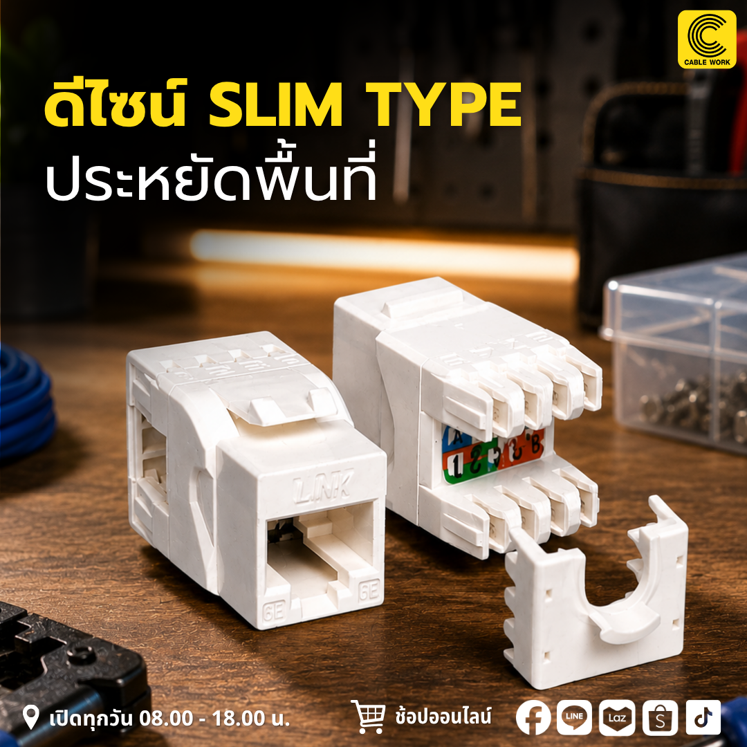 สายแลน Link CAT6 RJ45 Modular Jack US-1006SL