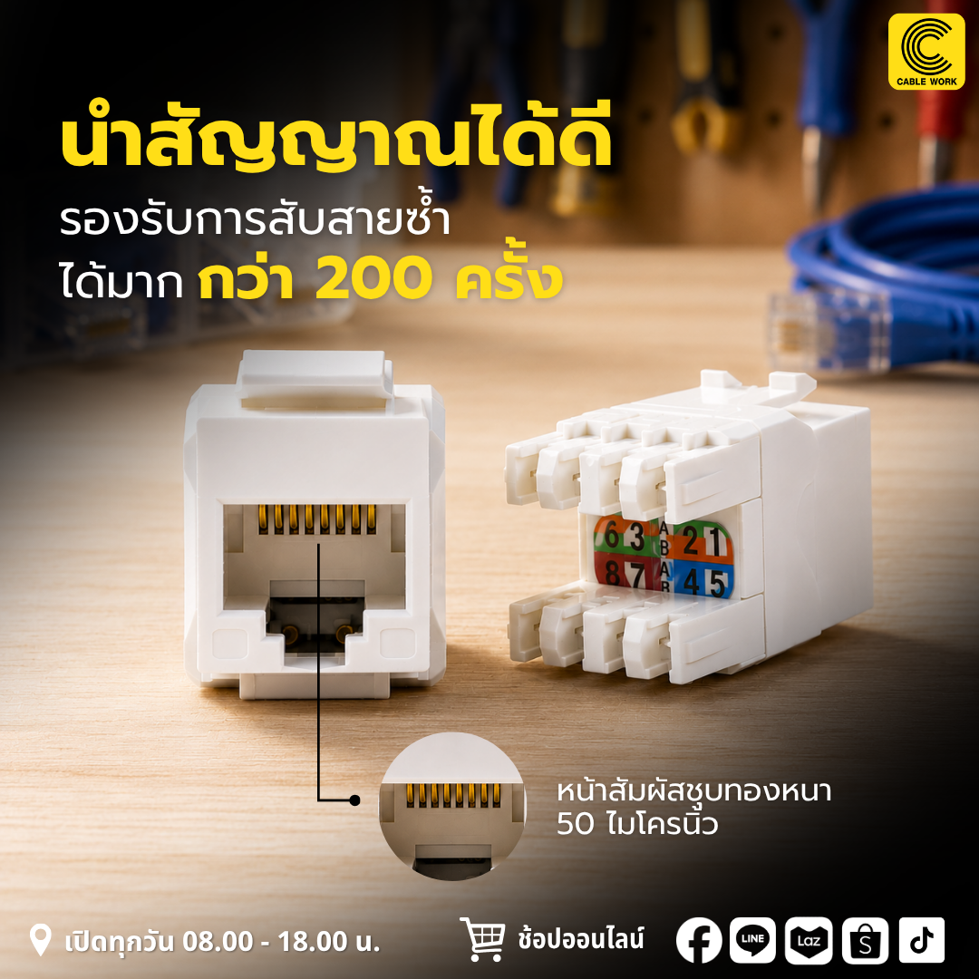 สายแลน Link CAT6 RJ45 Modular Jack US-1006SL