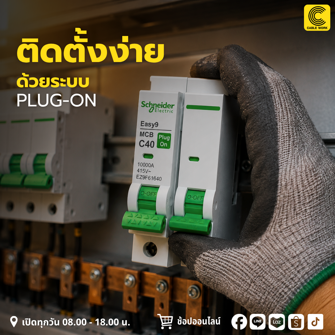 Schneider "ตู้คอนซูมเมอร์ยูนิต 4 ช่อง Easy9 Plug-on รุ่น EZ9EPL104"