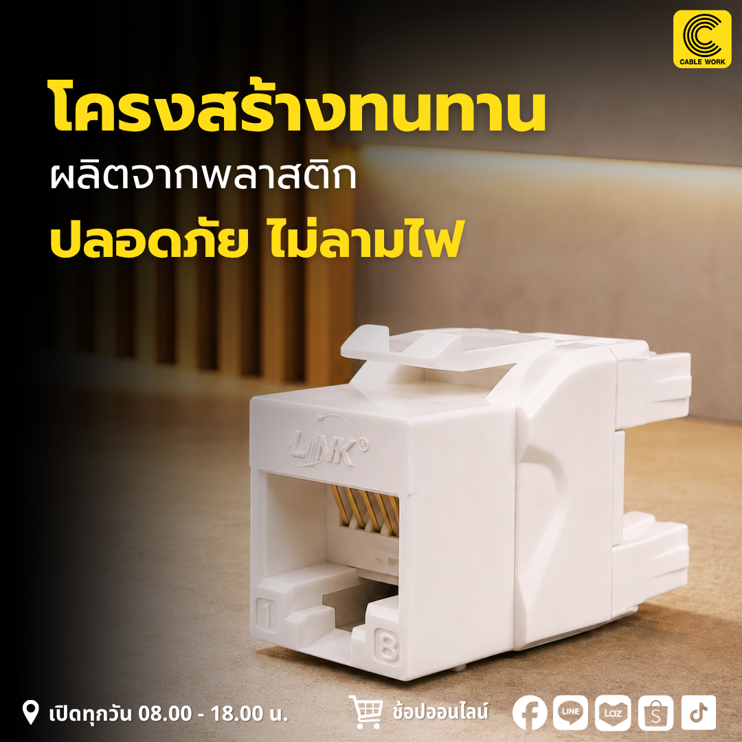 สายแลน Link CAT6 RJ45 Modular Jack US-1006SL