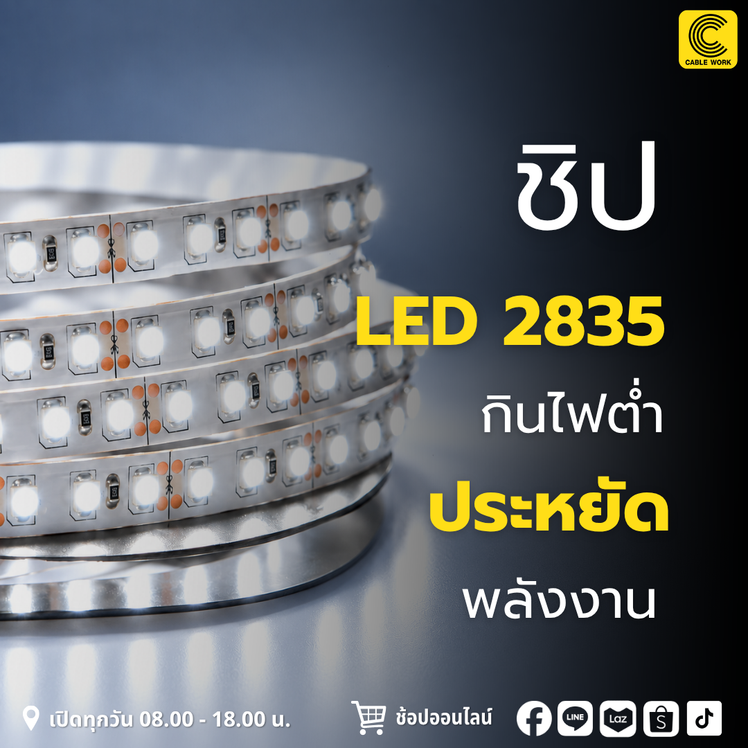 NEOX ไฟริบบิ้น LED 2835 24V ยาว 5 เมตร ไฟเส้น LED สำหรับงานตกแต่งภายใน